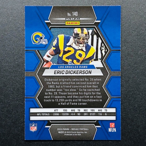 Eric Dickerson - 2023 Panini Mosaic Mosaic #140 - Picture 2 of 2